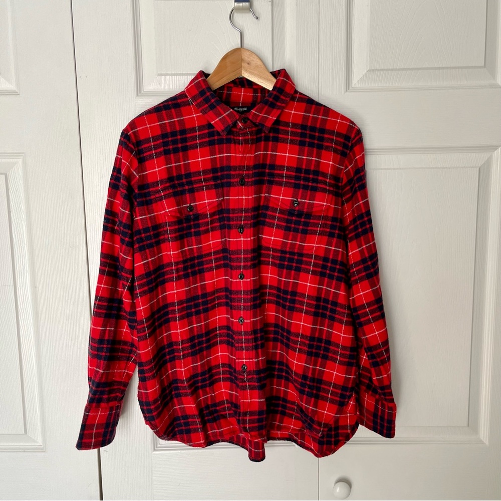 Madewell Red and Black Checkered Shirt
